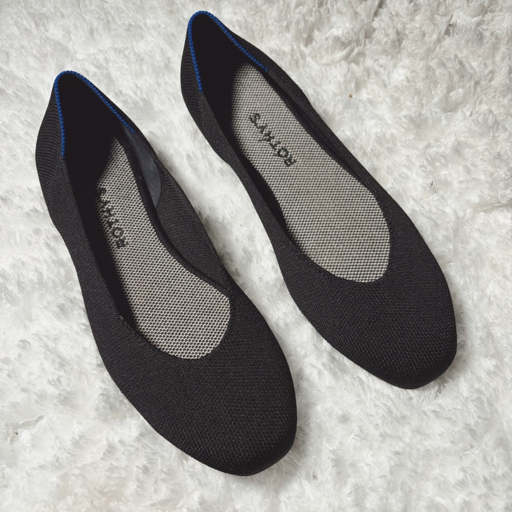 Rothy’s The Square Black Women's Flats Size 9.5